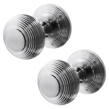 Beehive reeded chrome mortice - beehive,