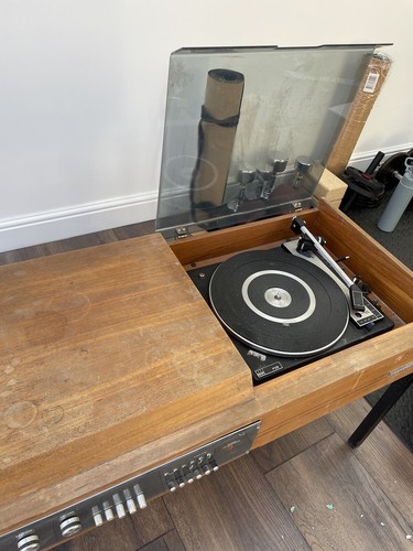 Vintage record player radio - player,