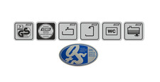 Hymer Motorhome Stickers - VDWH and QS Stickers - Original for Vintage Cars etc