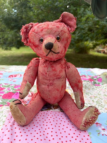 Antique red bear 1930s - ,