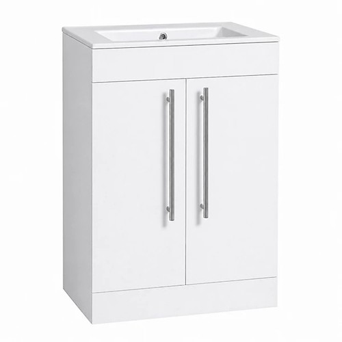 600mm white bathroom - bathroom, vanity