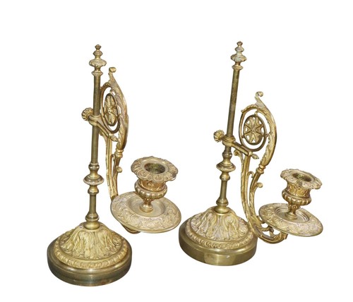 Pair french bronze piano - pair, of