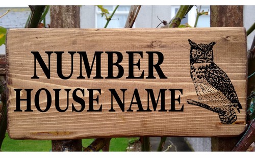 Personalised owl house sign - owl,
