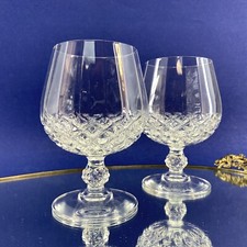 Schott-Zwiesel Pair Of Crystal Brandy Snifters 5” Ball Stem Ribbed Glasses