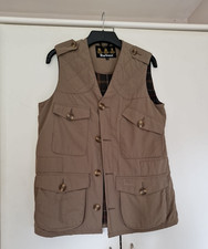 Barbour Men's Vintage Shooting / Fishing Waistcoat Gilet Small Green