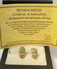 Panther Earrings 9ct Gold