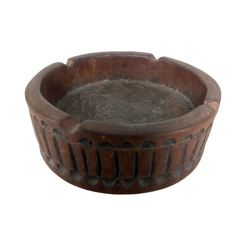 Vintage wooden ashtray hand - wooden,