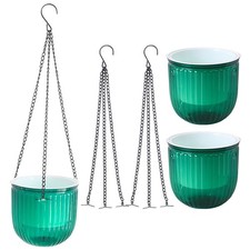 3pcs Hanging Flowerpots Self Watering Flower Pot Wall Hanging Type Plant Pots