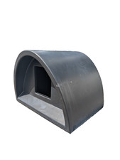 WATERPROOF OUTDOOR CAT KENNEL  PLASTIC CAT HOUSE - Black