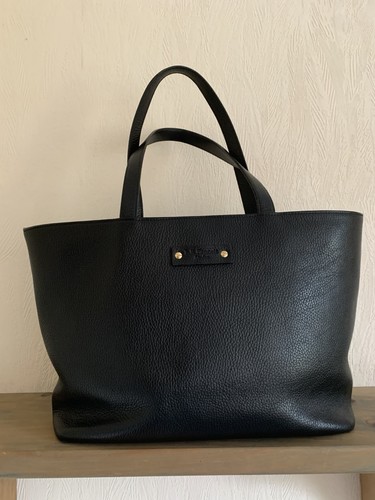 Bennet black leather tote - black,