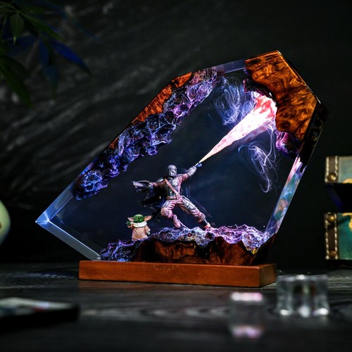 The mandalorian diorama night - the,