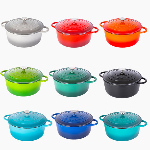 Enamelled cast iron casserole - enamelled,
