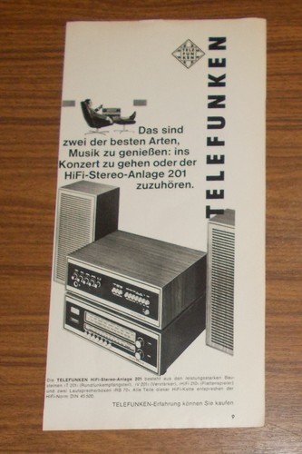 Rare advertising telefunken - advertising,