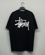 stussy t shirt Pure black