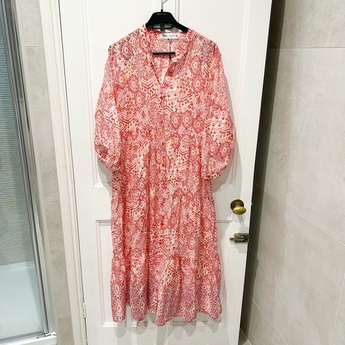 Zara long buttoned pink - long,