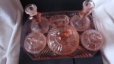 Vintage Art Deco Pink Glass