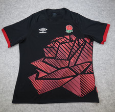 England Rugby Shirt 2XL Black Alternate Kit 2022 2023 Umbro Jersey Sevens 7