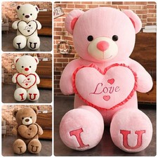 Extra Large Teddy Bear Love Plush Toys Girls Giant Gifts 80/100cm Birthday, Xmas