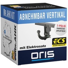 Oris Towbar Vert. Detachable for Audi A1 Sportback 12-18 +7pin spec.