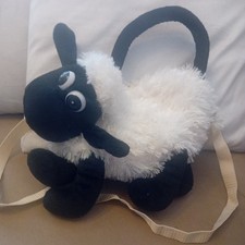 Vintage Wallace and Gromit Shaun the Sheep plush shoulder bag
