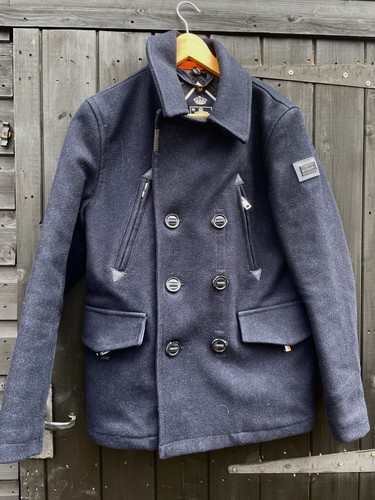 Superdry navy label wool - ‘navy,