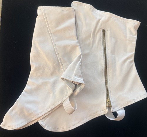 Vintage white spats marching - white,