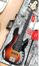 Fender USA American Elite Precision Bass 3-Tone Sunburst P/J w/Hardcase