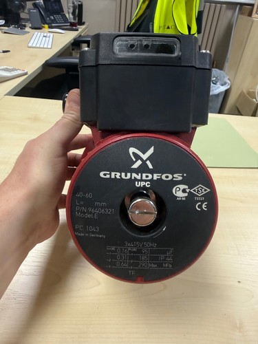 Grundfos upc model e - 40-60,