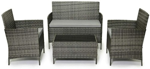 Rattan garden furniture set - garden,