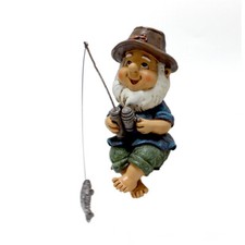 Fishing Gnome Lawn Garden Ornaments Funny Dwarfs Home Yard Decor Indoor