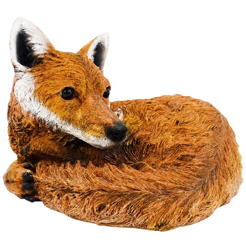 Curled fox garden ornament - up,