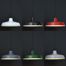 XL Classic Retro Vintage Industrial Factory Enamel Shade Lampshade Steel Pendant