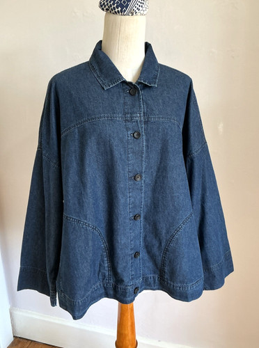 Oska light weight denim jacket - denim,