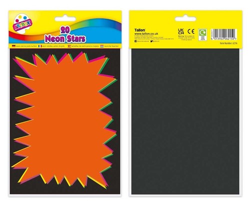 200 fluorescent flash stars - fluorescent,