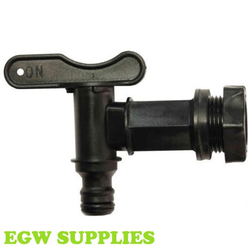 New plastic water butt - water, tap