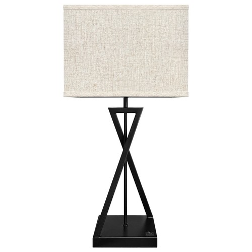 Modern table lamp black metal - modern,