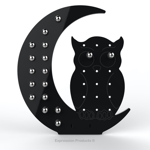 Owl shaped stud earring - shaped, holder