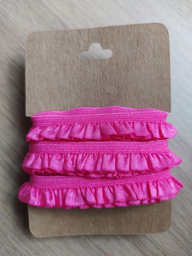 10mm hot pink pleated - 10mm,