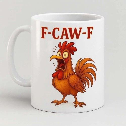 Funny rooster coffee mug - rooster,