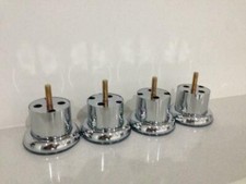 4 x New Silver Chrome Feet