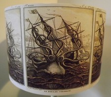 Kraken Lampshade Lamp/Ceiling 6" 8"10"12"14"16"18 Shabby Chic Vintage