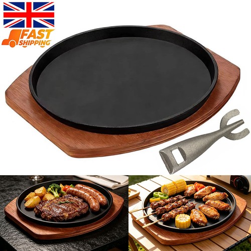 Round cast iron sizzle - cast,