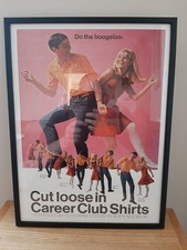 Vintage 1960s Career Club Shirt Advertisement Framed Picture Mod Skinhead