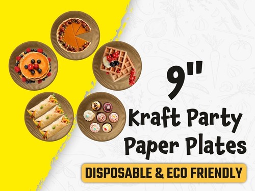 Kraft party paper - paper, plates