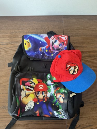 Super mario rucksack and hat - and,