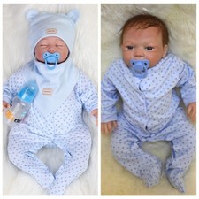 22" Reborn Baby Dolls Vinyl Silicone Handmade Weighted Realistic Newborn Gift