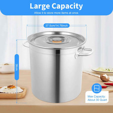 35L Stainless Steel Stock Pot