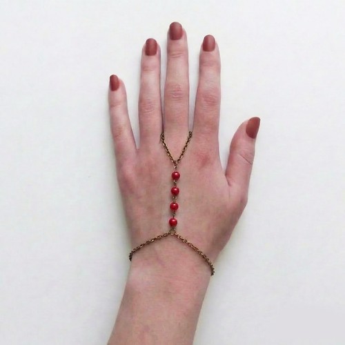 Boho bronze red faux - boho,
