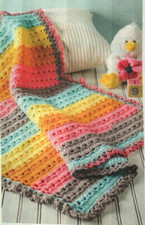 LITTLE HUGS BABY BLANKET AFGHAN NURSERY DECOR CROCHET PATTERN INSTRUCTIONS