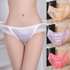 Women Sexy Satin Silk Lace Briefs Panties Ladies Seamless Underwear Knickers Acc